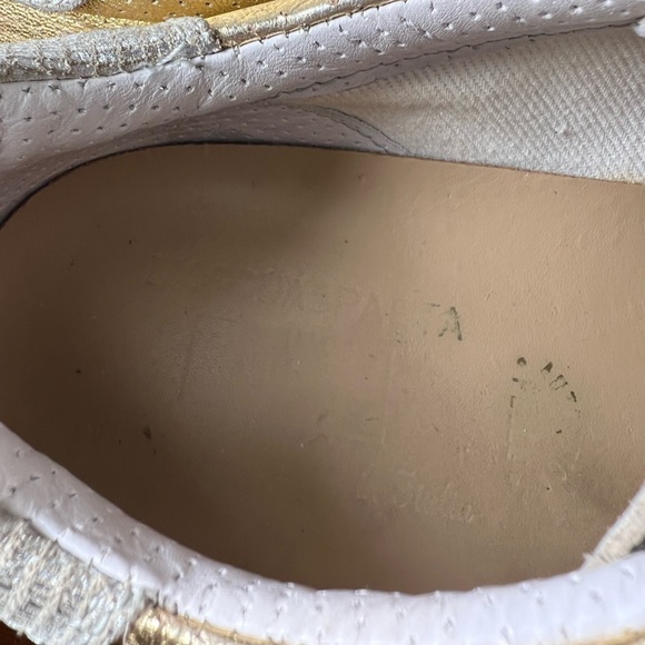 D’Acquasparta Italian Leather Gold Sneakers Size 7 - Picture 12 of 12